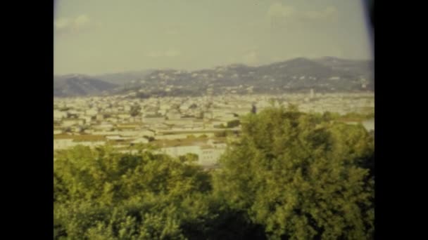 1974年10月イタリア フィレンツェ 70年代のフィレンツェの空中風景 — ストック動画