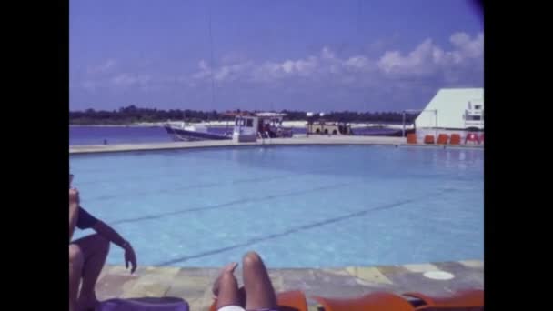 Cancun Mexico Oktober 1978 Luxe Resort Cancun Jaren — Stockvideo