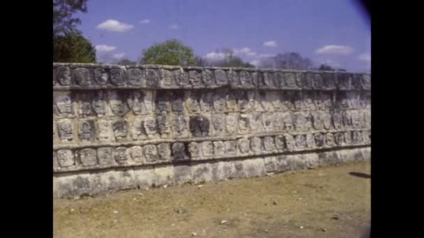 Chichen Itza México Outubro 1978 Chichen Itza Site Nos Anos — Vídeo de Stock