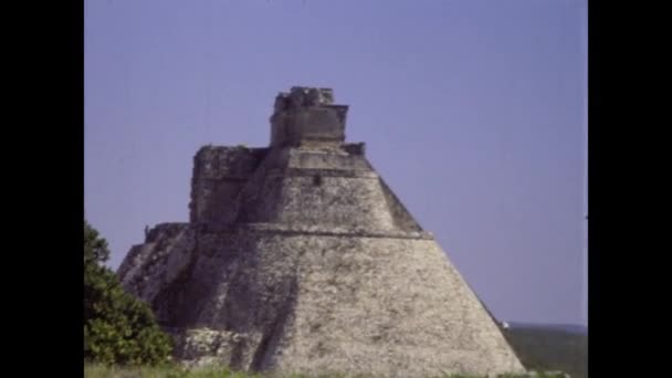 Uxmal Mexique Octobre 1978 Site Archéologique Uxmal Dans Les Années — Video