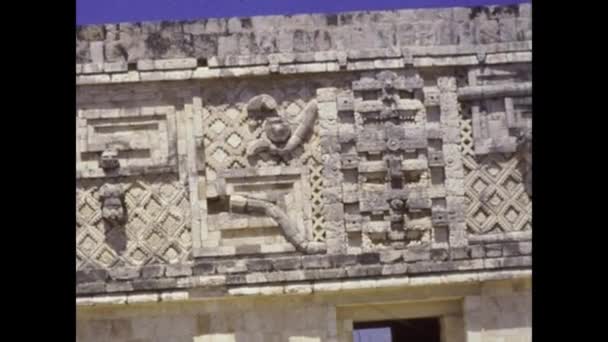 Uxmal Mexico October 1978 Uxmal Archaeological Site — Stock Video