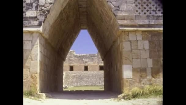 Uxmal Mexique Octobre 1978 Site Archéologique Uxmal Dans Les Années — Video