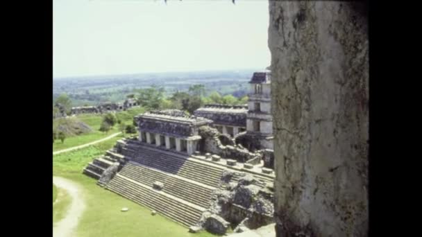 Uxmal Mexico October 1978 Uxmal Archaeological Site — Stock Video