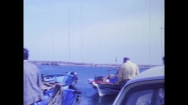 Casablanca Morocco 1977 Június Casablanca Kikötő Kis Csónakokkal Években — Stock videók