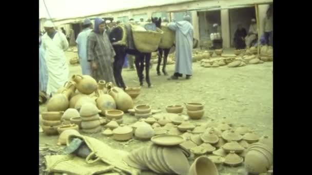 Marrakech Marocco Giugno 1972 Villaggio Povero Marocco Negli Anni Con — Video Stock