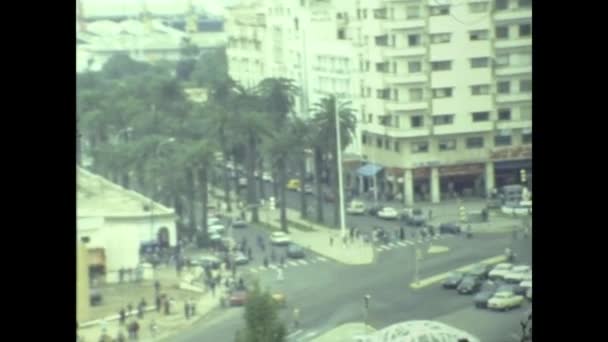 Marrakech Morocco Juni 1972 Marrakesch Street View Mit Menschen Den — Stockvideo