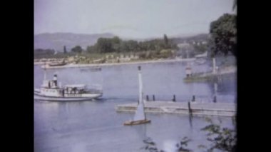 PESCHIERA DEL GARDA, İtalya HAZİRAN 1962: 60 'larda Peschiera del Garda Peyzajı