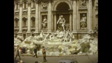 ROME, ITALY 27 MAYIS 19 MAYIS 1964: 60 'larda Roma sahne sokak manzarası