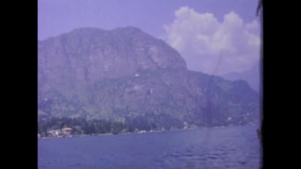 Como Lake Ιταλια Μάιος 1962 Como Λίμνη Σκηνή Στη Δεκαετία — Αρχείο Βίντεο