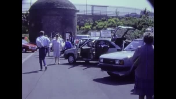 Londen Verenigd Koninkrijk Mei 1987 Hatchback Autoshow — Stockvideo