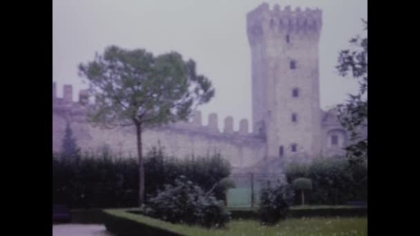 Este Italien April 1964 Detailansicht Des Schlosses Este Den 60Er — Stockvideo