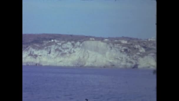 Ischia Talya Haziran 1964 Ischia Kıyı Şeridi Manzarası Yıllarda — Stok video