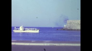 Rodos, Yunanistan Haziran 1969: 60 'larda Rodos liman manzarası