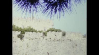 Rodos, Yunanistan Haziran 1969: 60 'larda Rodos kale manzarası