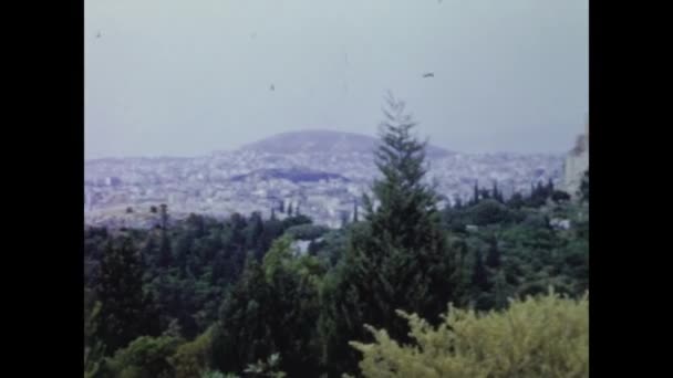 Atene Grecia Giugno 1969 Atene Vista Aerea Negli Anni — Video Stock