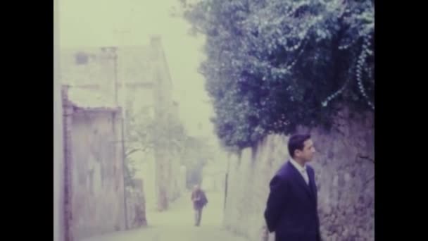 Arqua Itália Abril 1964 Casa Petrarca Casa Histórica Famoso Poeta — Vídeo de Stock