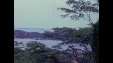 Singapur, Singapur Mayıs 1973: 70 'lerde Singapur hava görüntüsü