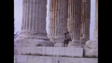 Atina, Yunanistan 1965 olabilir: Atina arkeoloji sahası akropolü 60 'larda