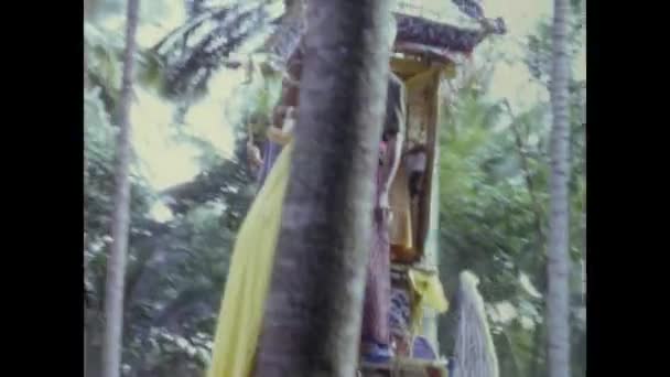 Bali Indonezja Maj 1973 Parada Ngrupuków Bali Latach Tych — Wideo stockowe