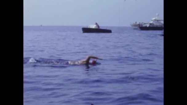Roma Itália Maio 1964 Notador Mar Década — Vídeo de Stock