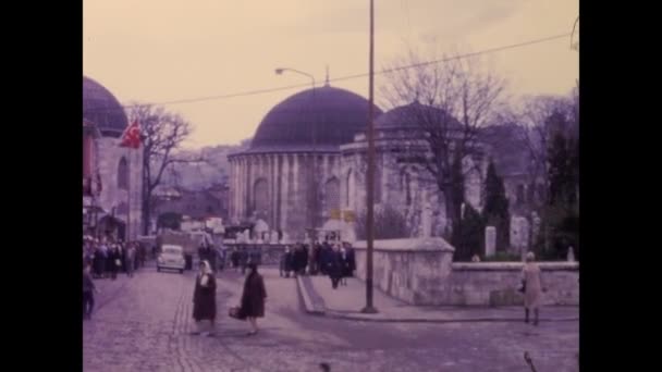 トルコ イスタンブール1966年5月 60歳でイスタンブール沿岸を係留 — ストック動画
