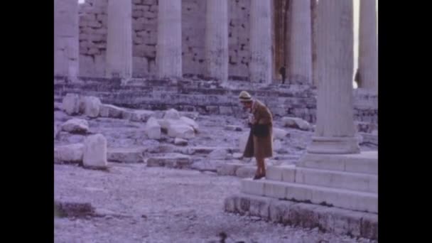 Athènes Grèce Mai 1965 Site Archéologique Athènes Acropole Dans Les — Video