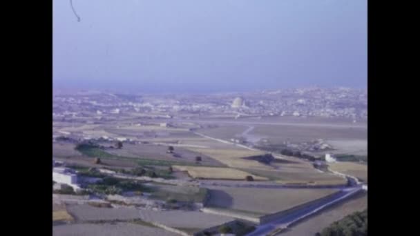 Valletta Malta Maj 1964 Krajobraz Wybrzeża Malty Latach Tych — Wideo stockowe