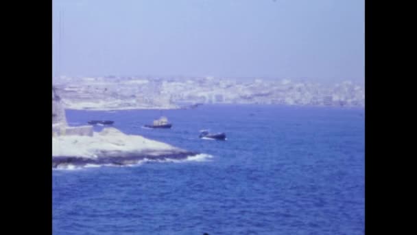 Valletta Malta Mei 1964 Valletta Kustlandschap Jaren — Stockvideo