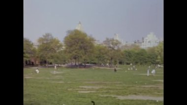 New York, Usa Mayıs 1973: 70 'lerde Washington Square Park manzarası