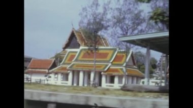 Bangkok, Tayland Mayıs 1973: 70 'lerde Bangkok sokak manzarası