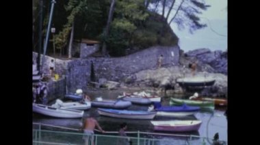 Tellaro, İtalya 1965: Tellaro kıyı manzarası 60 'larda