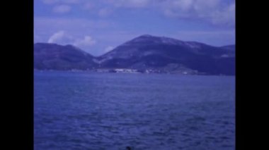 Tellaro, İtalya 1965: Tellaro kıyı manzarası 60 'larda