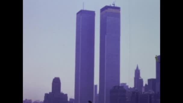 New York Usa Maj 1973 Nowy Jork Widok Miasta Latach — Wideo stockowe