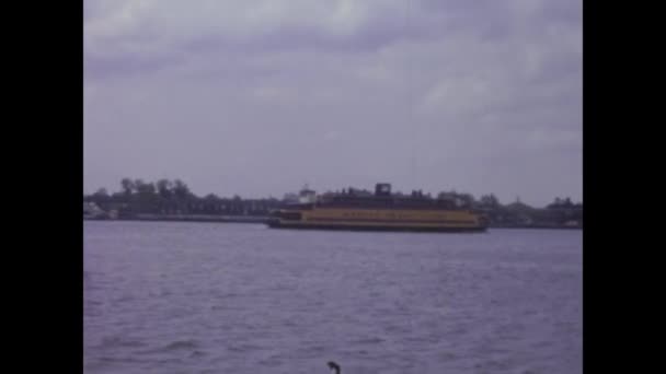 New York Usa Maj 1973 New York Hudson Från Talet — Stockvideo