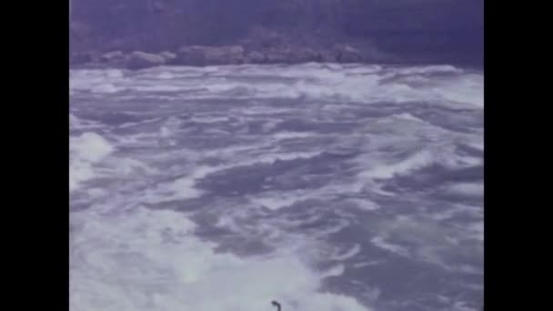 Buffalo Stati Uniti Maggio 1973 Cascate Del Niagara Vista Negli — Video Stock