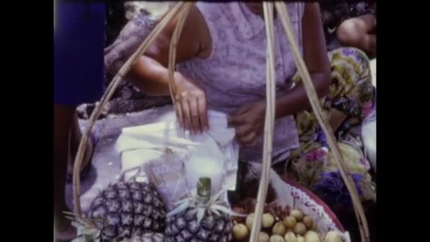 Bangkok Tailandia Mayo 1973 Mercado Callejero Tailandés Los Años — Vídeos de Stock