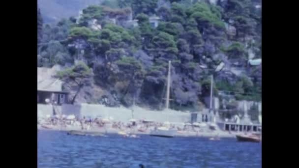 Tellaro Włochy Sierpień 1965 Widok Wybrzeża Tellaro Latach Tych — Wideo stockowe