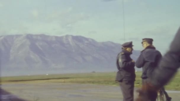 Frosinone Włochy Marzec 1960 Szkoła Lotów Helikopterem Latach Tych — Wideo stockowe