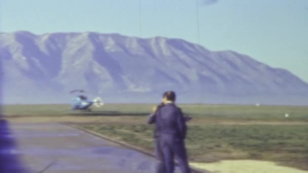 Frosinone Italia Marzo 1960 Escuela Vuelo Helicóptero Los Años — Vídeo de stock