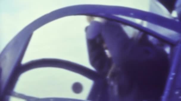 Фийноне Италия Март 1960 Года Перед Полетом Годах Чеканил Вертолет — стоковое видео