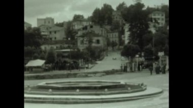 Teramo, İtalya Mayıs 1956: Circuito del Castello, 50 'li yıllarda İtalya' da tarihi araba yarışı