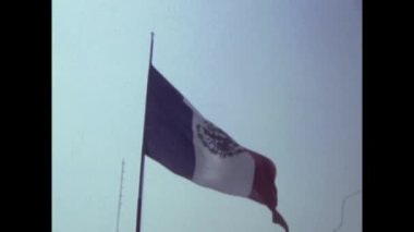 Mexico City, Meksika 1974: Meksika bayrağı 70 'lerde dalgalandı