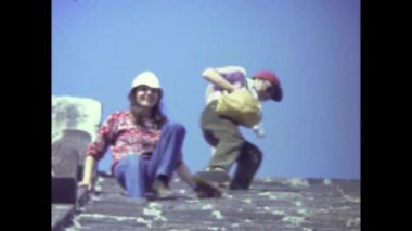 Mexico City, Meksika 1974: Teotihuacan arkeolojik site görünümü 70 'lerde