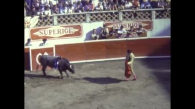 Mexico City, Meksika 1974: 70 'lerde Corrida boğa güreşi gösterisi