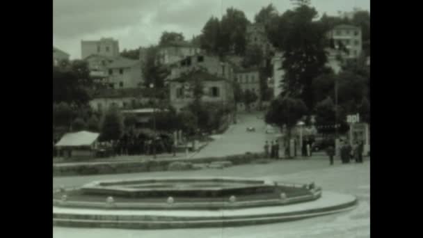 1956年5月イタリア テラモ 50年代イタリアの歴史的なカーレース Circuito Del Castello — ストック動画