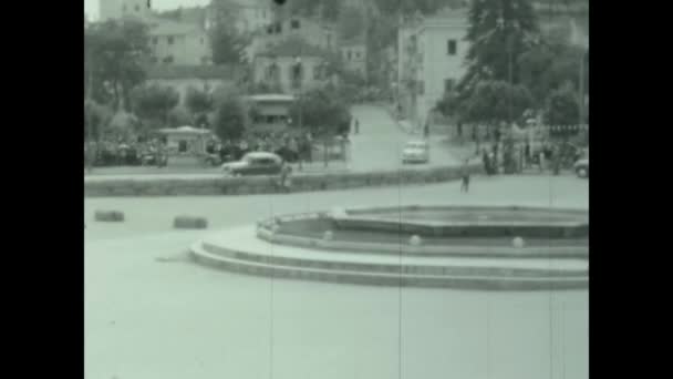 Teramo Itálie Květen 1956 Circuito Del Castello Historický Automobilový Závod — Stock video