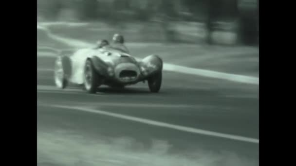 1956年5月 意大利Castelfusano 50年代意大利历史上的一场车赛 Castelfusano六小时 — 图库视频影像