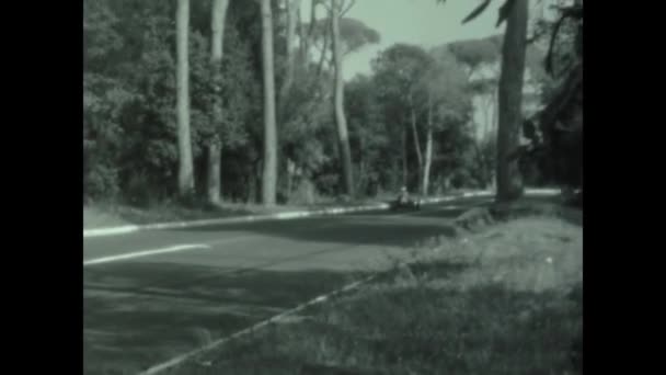 Castelfusano Italy May 1956 Six Hours Castelfusano Historical Car Race — Stock Video