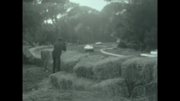 Кастельфусано Италия Май 1956 Шесть Часов Кастельфусано Исторической Автомобильной Гонки — стоковое видео