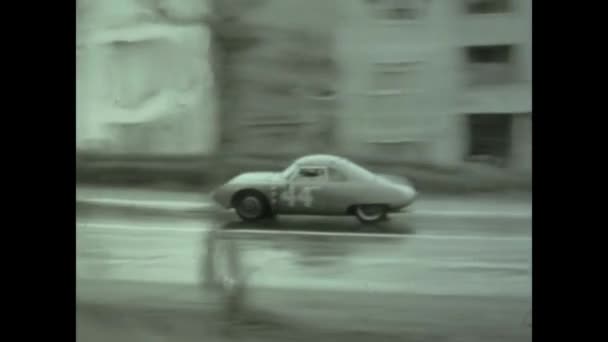 Teramo Itália Maio 1956 Mille Miglia Corrida Carro Histórico Itália — Vídeo de Stock